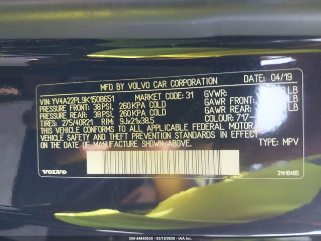 2019 VOLVO XC90 YV4A22PL9K1508651 Photo 8