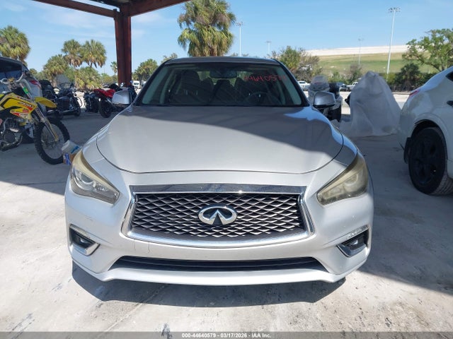 2018 Infiniti Q50 3.0t Luxe მანქანა იყიდება აუქციონზე, vin: JN1EV7AP0JM357221, აუქციონის ნომერი: 44640579