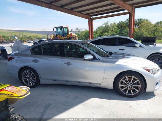 2018 Infiniti Q50 3.0t Luxe მანქანა იყიდება აუქციონზე, vin: JN1EV7AP0JM357221, აუქციონის ნომერი: 44640579