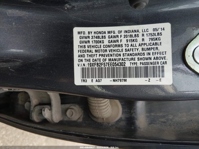 Продажа на аукционе авто 2014 Honda Civic Lx, vin: 19XFB2F57EE054302, номер лота: 44640637