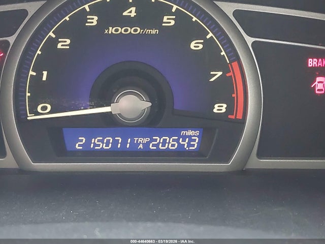 44640663 :رقم المزاد ، JHMFA15816S005215 vin ، 2006 Honda Civic Ex مزاد بيع