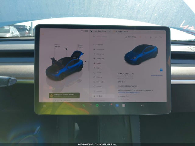 Aukcja sprzedaży 2022 Tesla Model Y Long Range Dual Motor All-wheel Drive, vin: 7SAYGDEE8NF368707, numer aukcji: 44640697