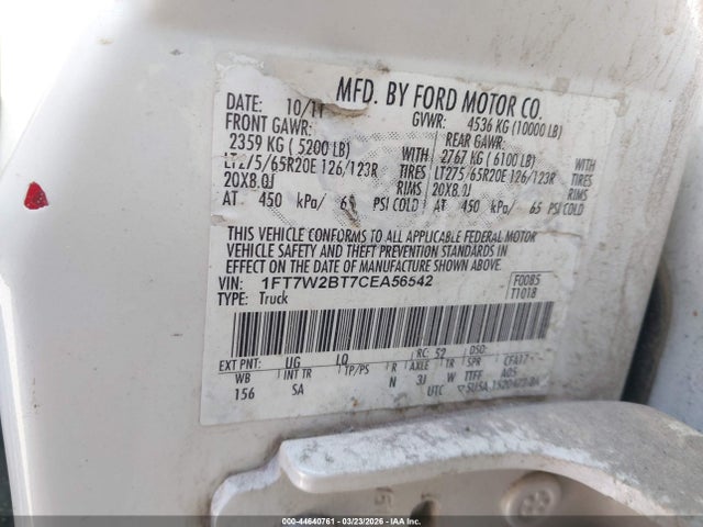 2012 FORD F-250 1FT7W2BT7CEA56542 Photo 8