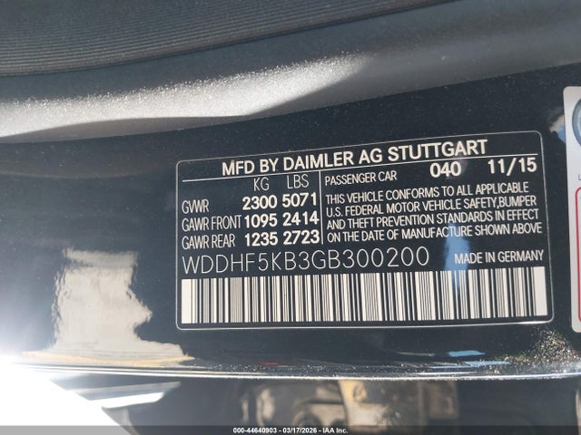 WDDHF5KB3GB300200 Mercedes-Benz E 350