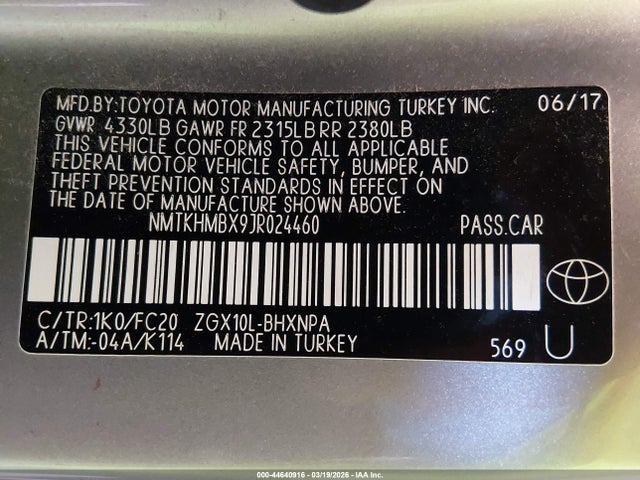 NMTKHMBX9JR024460 Toyota C-HR XLE