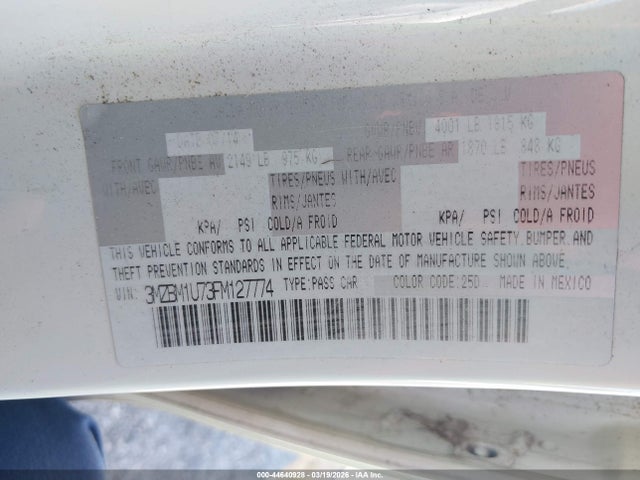 Auction sale of the 2015 Mazda Mazda3 I Sport, vin: 3MZBM1U73FM127774, lot number: 44640928
