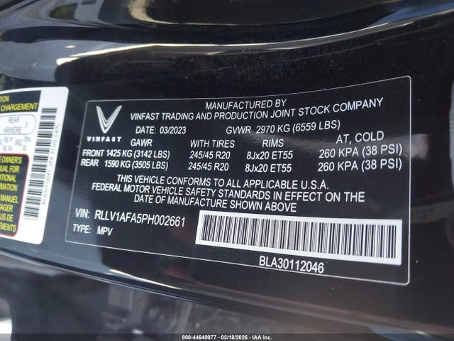 Vinfast Vf 8 Plus 2023 RLLV1AFA5PH002661 Image 9