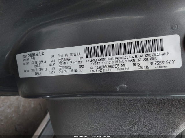 2008 DODGE RAM 1500 1D7HU18248S633965 Photo 8