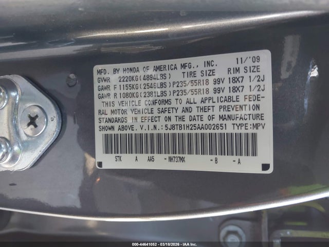 Продаж на аукціоні авто 2010 Acura Rdx, vin: 5J8TB1H25AA002651, номер лоту: 44641052