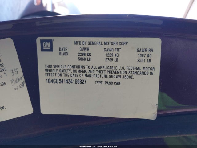 2003 BUICK PARK AVENUE 1G4CU541434156827 Photo 8