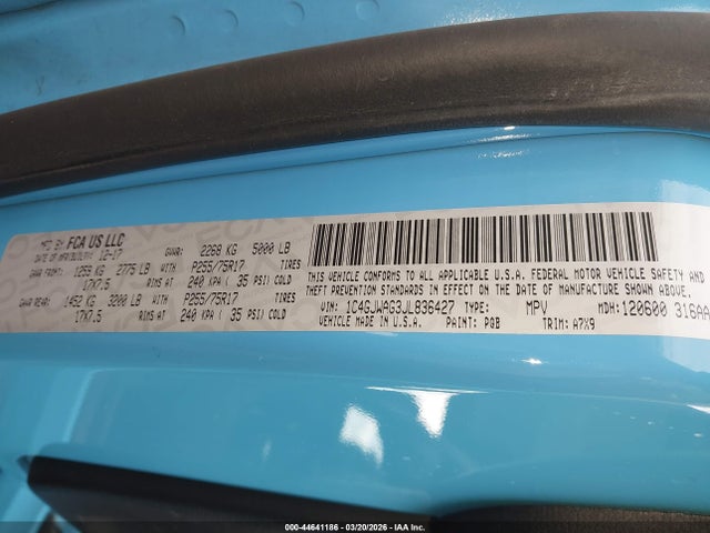 2018 JEEP WRANGLER JK 1C4GJWAG3JL836427 Photo 8