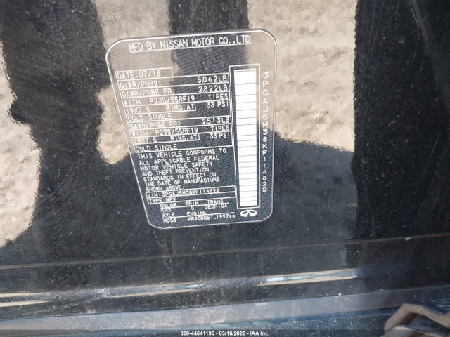 2019 Infiniti Qx50 Essential მანქანა იყიდება აუქციონზე, vin: 3PCAJ5M38KF114822, აუქციონის ნომერი: 44641195