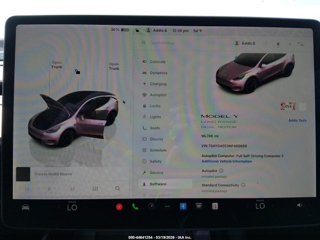 Продаж на аукціоні авто 2022 Tesla Model Y Long Range Dual Motor All-wheel Drive, vin: 7SAYGAEE0NF400659, номер лоту: 44641254