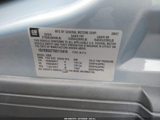 2008 CADILLAC SRX 1GYEE637780113419 Photo 8