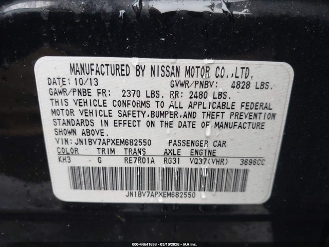 JN1BV7APXEM682550 Infiniti Q50 SPORT
