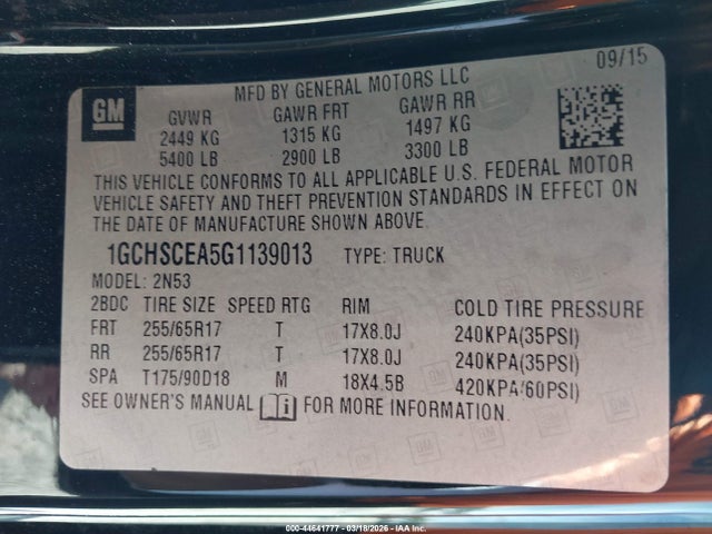 Chevrolet Colorado Lt 2016 1GCHSCEA5G1139013 Image 9