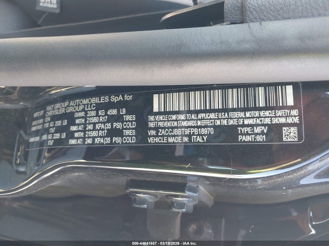 ZACCJBBT9FPB18970 Jeep Renegade Latitude