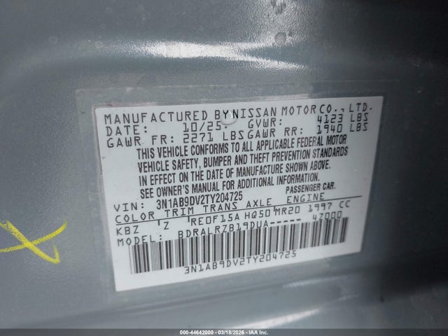 Nissan SENTRA SR 2026 3N1AB9DV2TY204725 Image 9