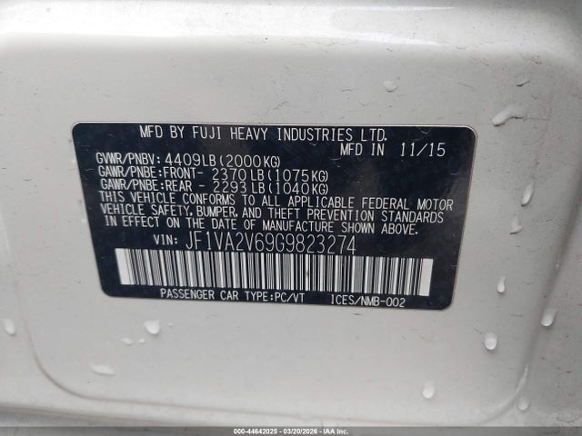 2016 SUBARU WRX STI JF1VA2V69G9823274 Photo 8