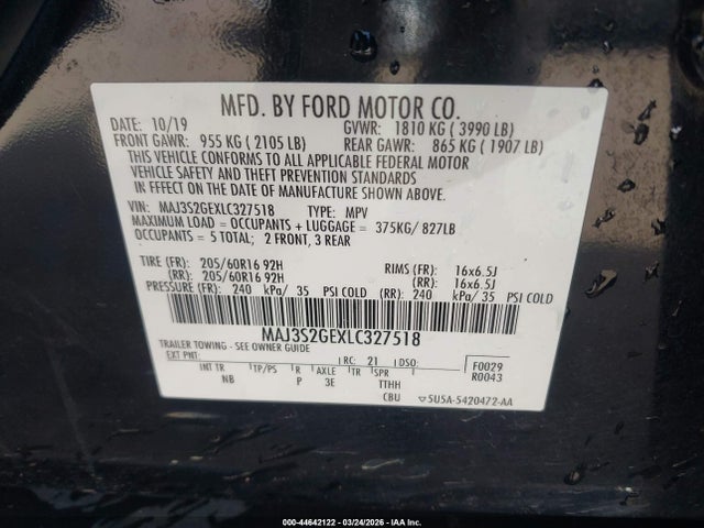 Ford Ecosport Se 2020 MAJ3S2GEXLC327518 Image 9