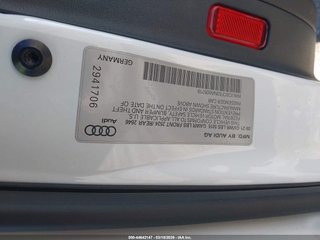 Продаж на аукціоні авто 2022 Audi A5 Sportback Premium Plus 40 Tfsi Quattro S Tronic, vin: WAUCBCF53NA005719, номер лоту: 44642147