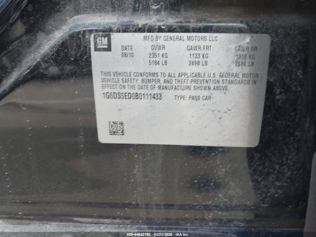 2011 CADILLAC CTS 1G6DS5ED0B0111433 Photo 8