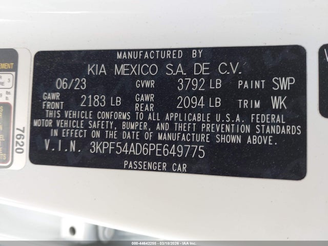 KIA Forte Gt-line 2023 3KPF54AD6PE649775 Image 9
