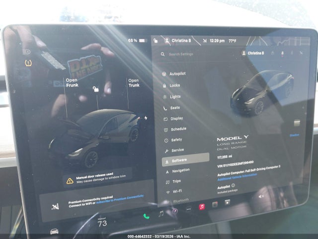Aukcja sprzedaży 2021 Tesla Model Y Long Range Dual Motor All-wheel Drive, vin: 5YJYGDEE2MF296480, numer aukcji: 44642332