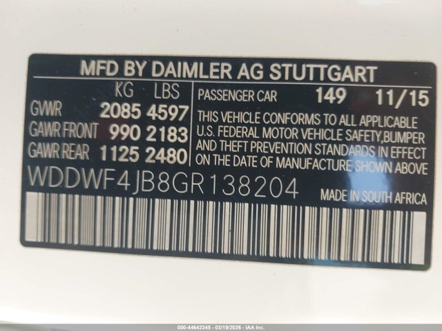 2016 MERCEDES-BENZ C 300 WDDWF4JB8GR138204 Photo 8