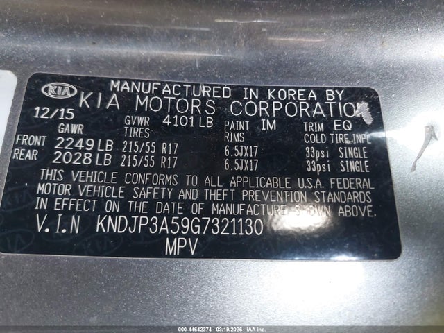 Aukcja sprzedaży 2016 Kia Soul +, vin: KNDJP3A59G7321130, numer aukcji: 44642374