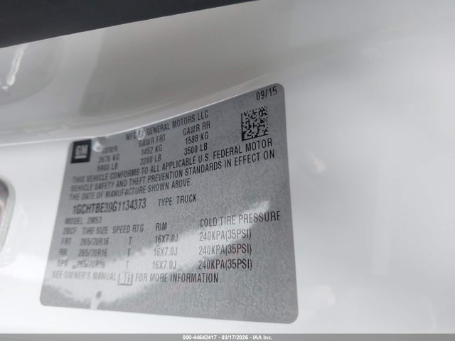 1GCHTBE39G1134373 Chevrolet Colorado Wt