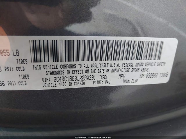 2C4RC1BG0JR290391 Chrysler Pacifica Touring L