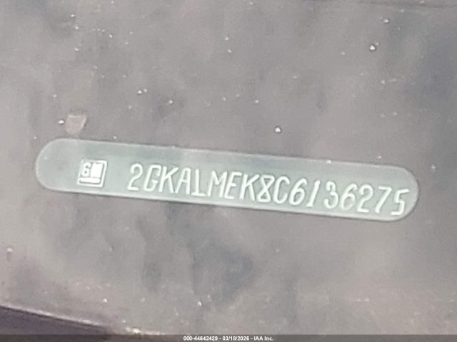 Aukcja sprzedaży 2012 Gmc Terrain Sle-1, vin: 2GKALMEK8C6136275, numer aukcji: 44642429
