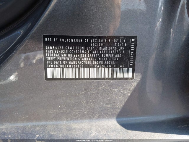 2019 VOLKSWAGEN JETTA 3VWCB7BU6KM127106 Photo 8