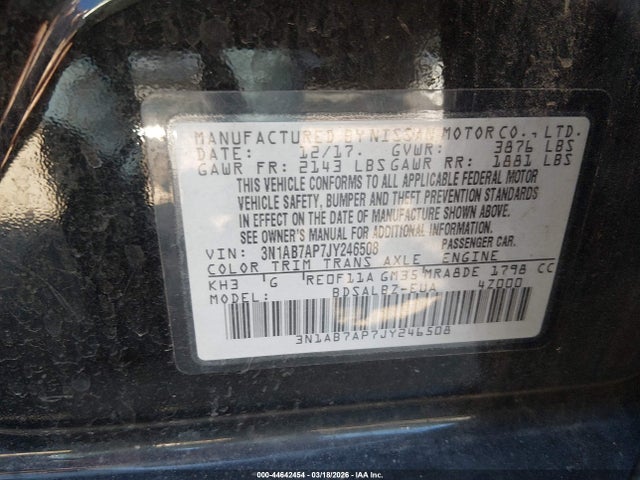 2018 NISSAN SENTRA 3N1AB7AP7JY246508 Photo 8
