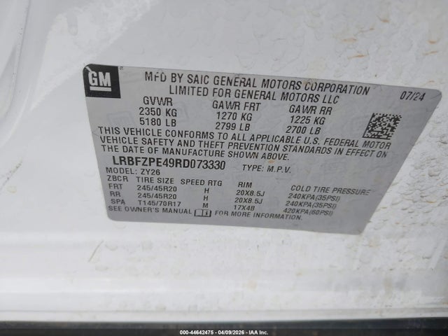 Aukcja sprzedaży 2024 Buick Envision Sport Touring Awd, vin: LRBFZPE49RD073330, numer aukcji: 44642475