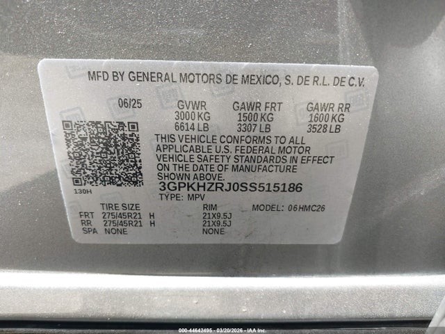 3GPKHZRJ0SS515186 Honda Prologue Elite