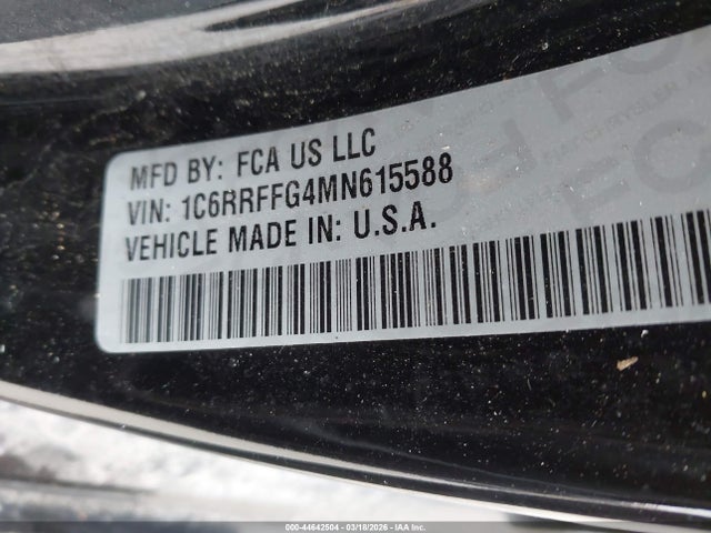 Продаж на аукціоні авто 2021 Ram 1500 Big Horn  4x4 5'7 Box, vin: 1C6RRFFG4MN615588, номер лоту: 44642504