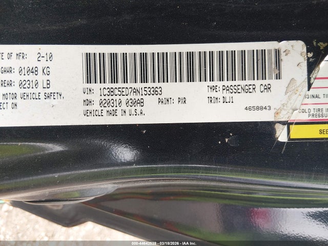 2010 CHRYSLER SEBRING 1C3BC5ED7AN153363 Photo 8