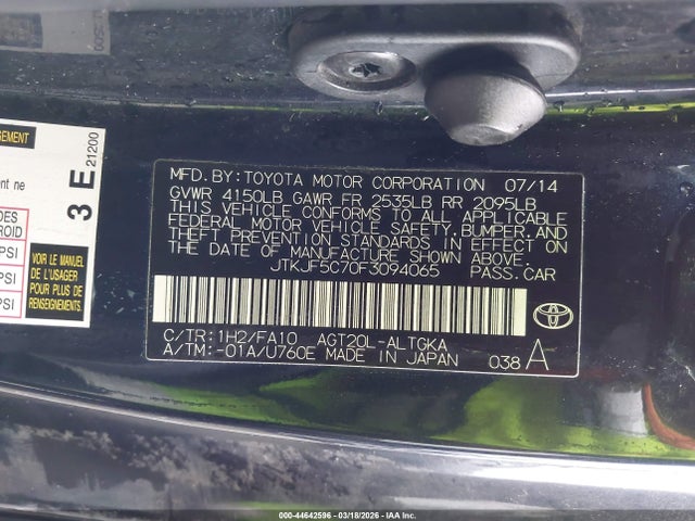 Scion TC 2015 JTKJF5C70F3094065 Image 9