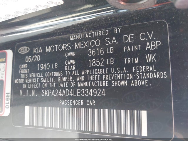 2020 KIA RIO 3KPA24AD4LE334924 Photo 8