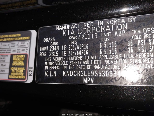 Aukcja sprzedaży 2025 Kia Niro Ex, vin: KNDCR3LE9S5309340, numer aukcji: 44642735