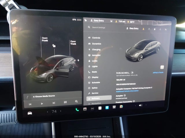 Продаж на аукціоні авто 2019 Tesla Model 3 Long Range/mid Range/standard Range/standard Range Plus, vin: 5YJ3E1EA7KF396423, номер лоту: 44642763