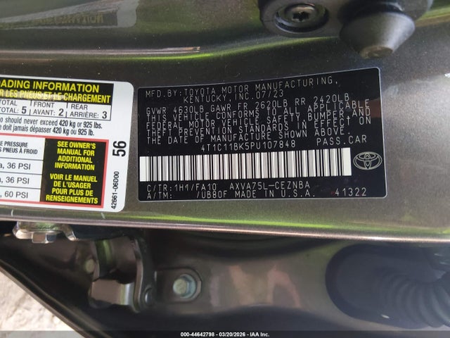 2023 TOYOTA CAMRY 4T1C11BK5PU107848 Photo 8