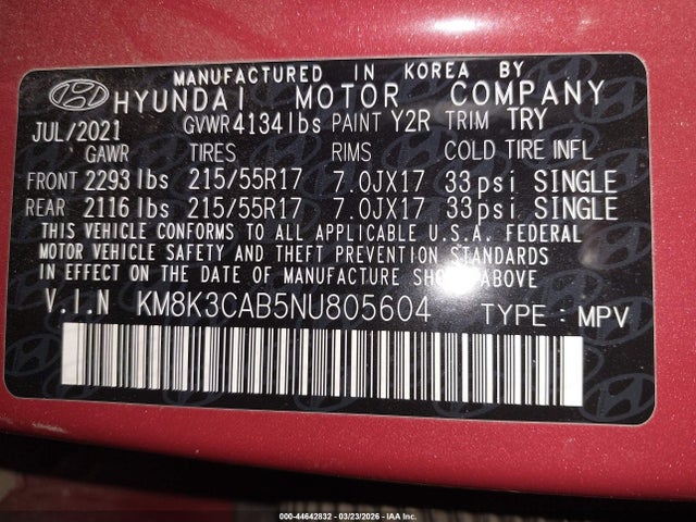 Hyundai Kona Sel 2022 KM8K3CAB5NU805604 Image 9