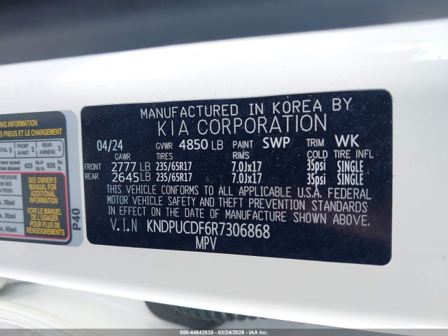 2024 KIA SPORTAGE KNDPUCDF6R7306868 Photo 8