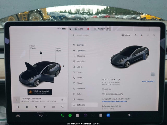 Aukcja sprzedaży 2018 Tesla Model 3 Long Range/performance, vin: 5YJ3E1EB4JF068576, numer aukcji: 44642880