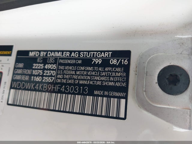 Продаж на аукціоні авто 2017 Mercedes-benz C 300 4matic, vin: WDDWK4KB9HF430313, номер лоту: 44642879