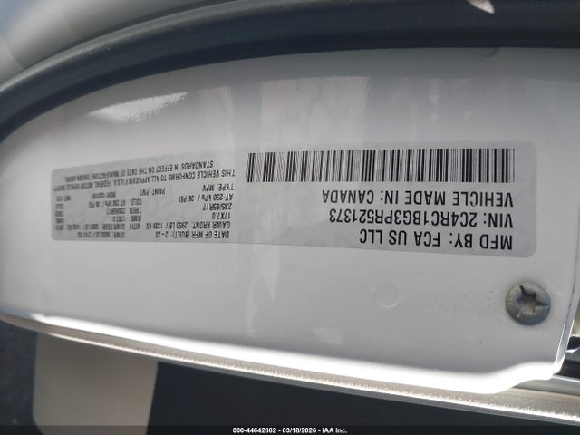Aukcja sprzedaży 2023 Chrysler Pacifica Touring L, vin: 2C4RC1BG3PR521373, numer aukcji: 44642882