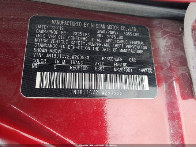Продажа на аукционе авто 2020 Nissan Rogue Sport S Fwd Xtronic Cvt, vin: JN1BJ1CV2LW260553, номер лота: 44642966